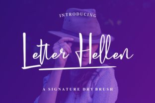 Letter Hellen: A Feminine Dry Brush Font for Creative Branding
