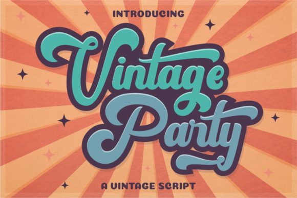 Vintage Party: A Bold Script Font for Editorial Design